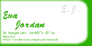 eva jordan business card